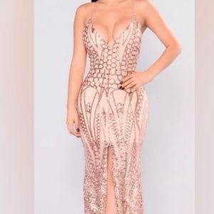 Rose Gold Sequin Dress